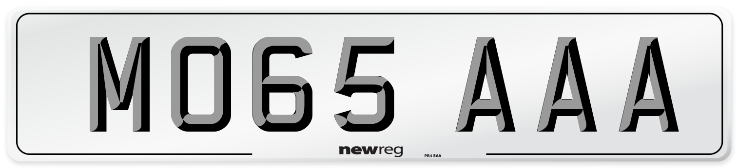MO65 AAA Number Plate from New Reg